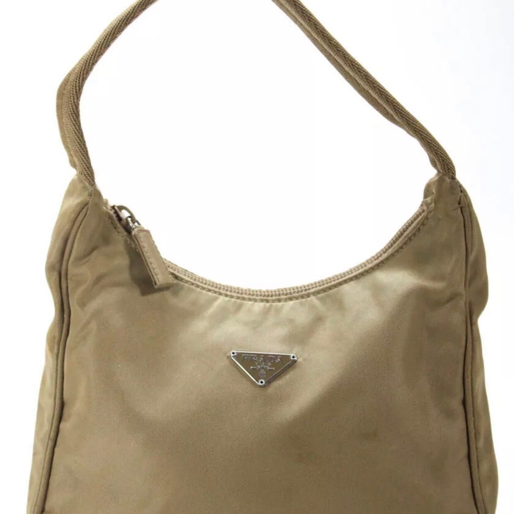 Vintage Prada Nylon Hobo Bag In Camel Color - Picture 2 of 4